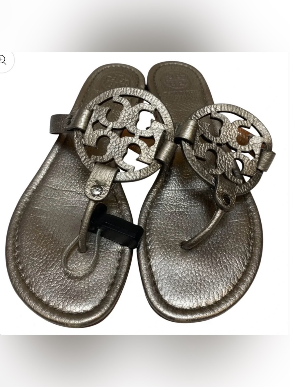 Tory Burch Metallic Silver Miller Sandals - Women's
